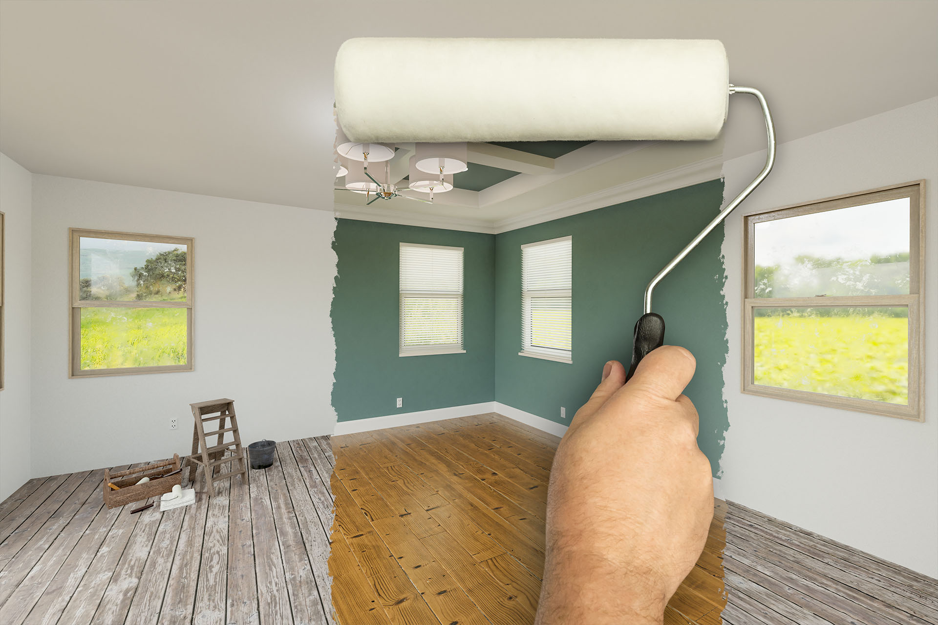 Vorher Nachher Bild Wandfarbe